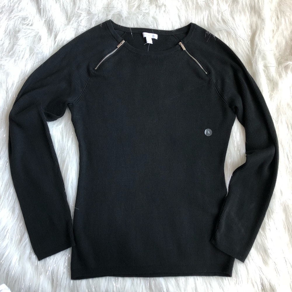 Black Ribbed Sweater